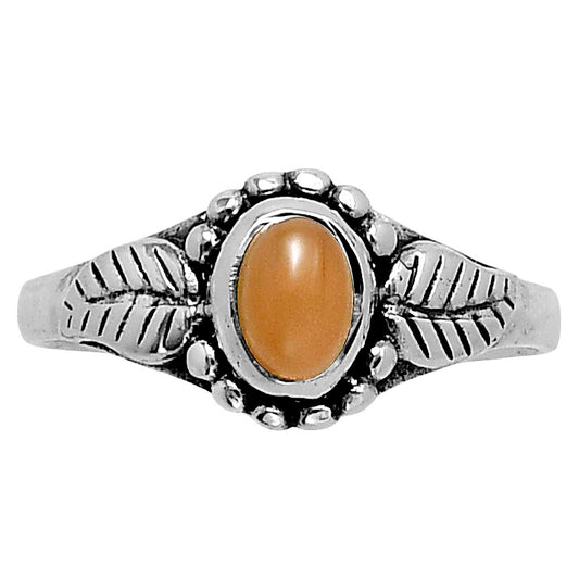 Natural Peach Moonstone Ring size-8 R-1404 SDR248379