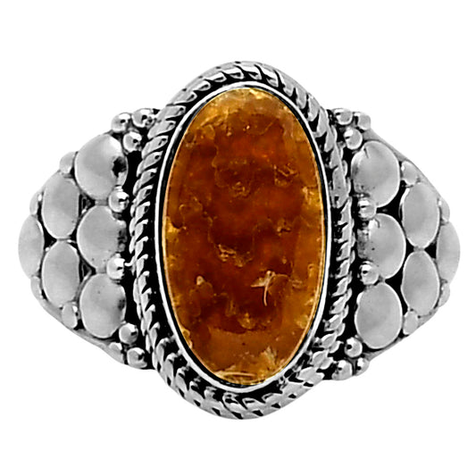 Sutured Ammonite Ring size-7.5 R-1277 SDR248458