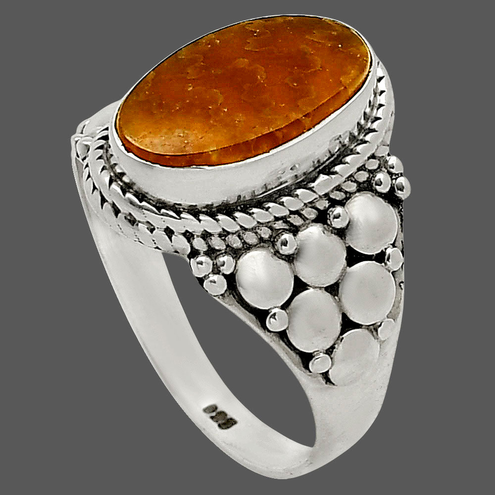 Sutured Ammonite Ring size-7.5 R-1277 SDR248463