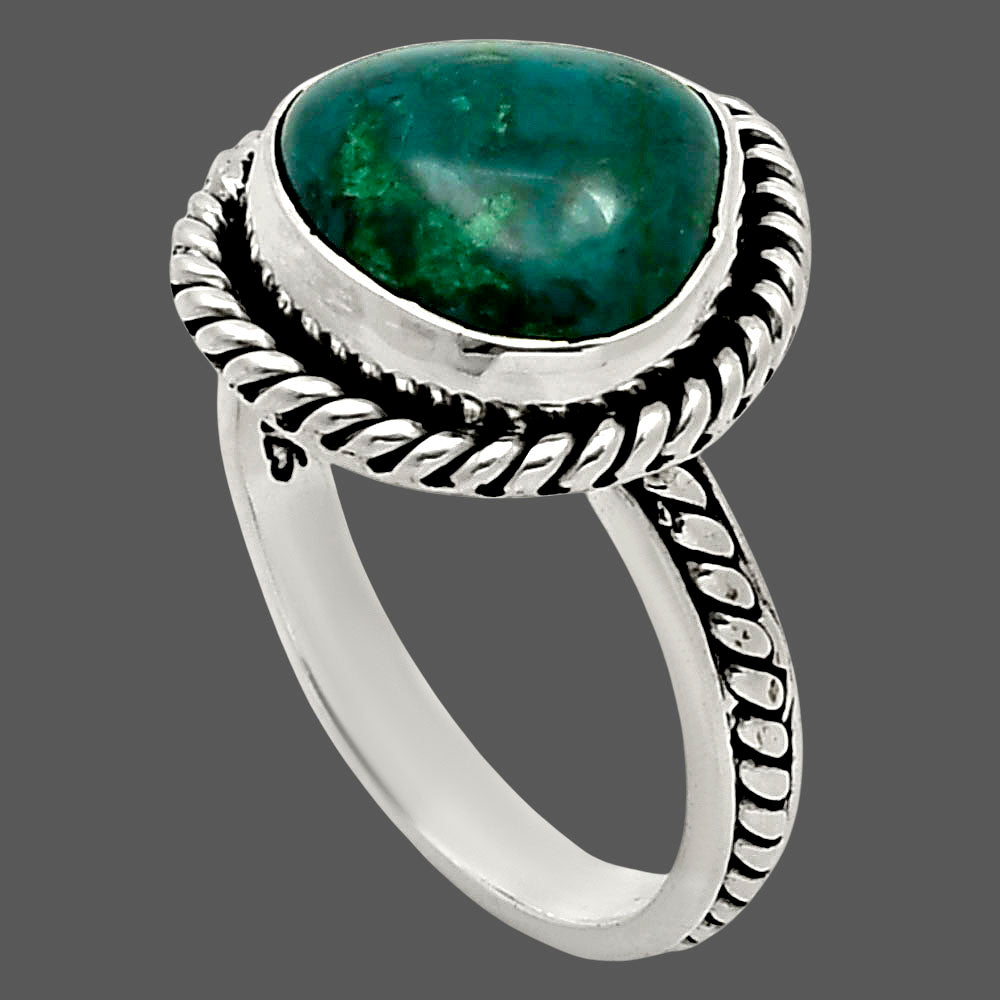 Azurite Chrysocolla Ring size-7 R-1064 SDR248481