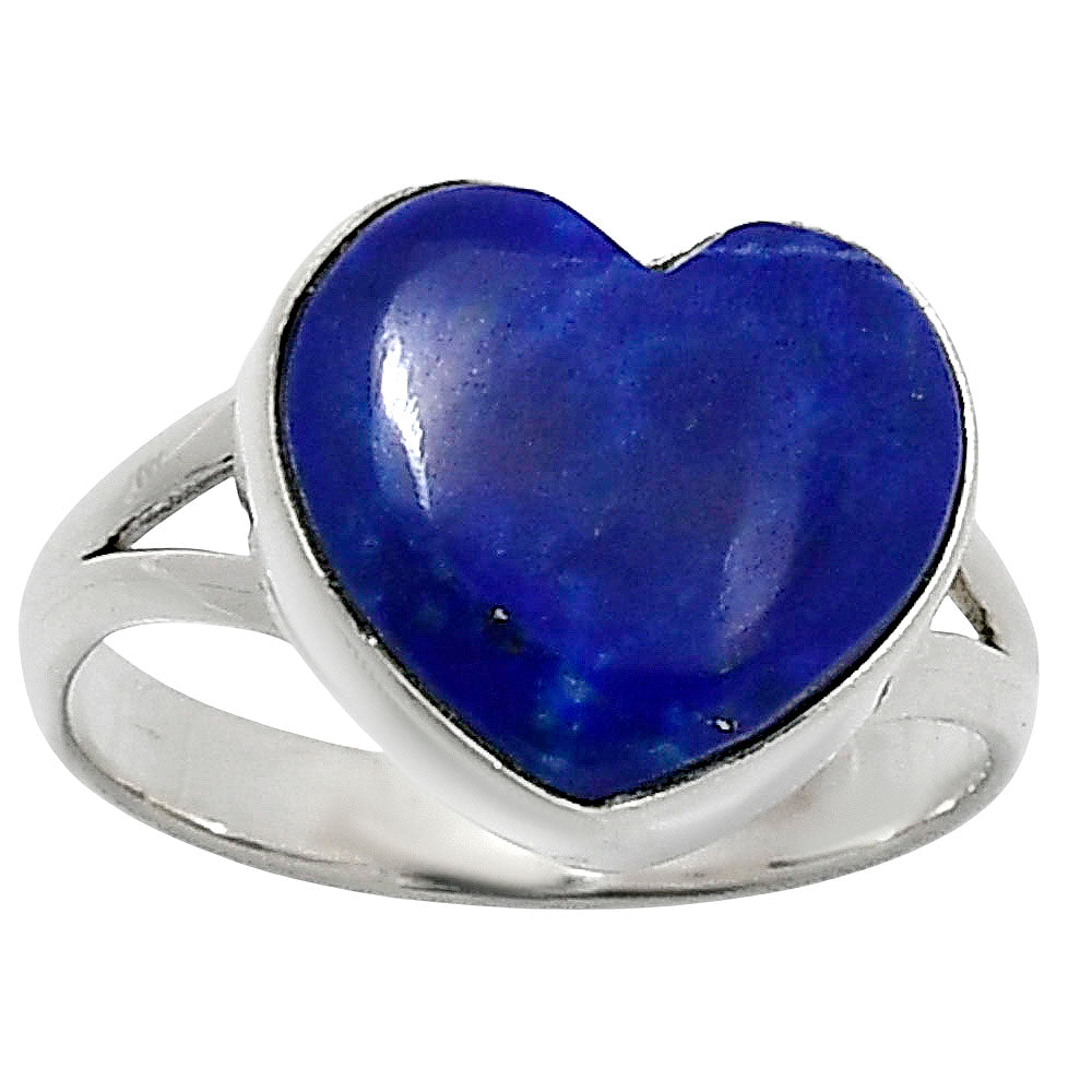 Heart Lapis Lazuli - Afghanistan Ring size-9 R-1073 SDR248512