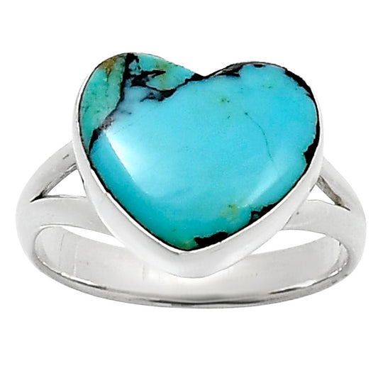 Heart Lucky Charm Tibetan Turquoise Ring size-7 R-1073 SDR248553