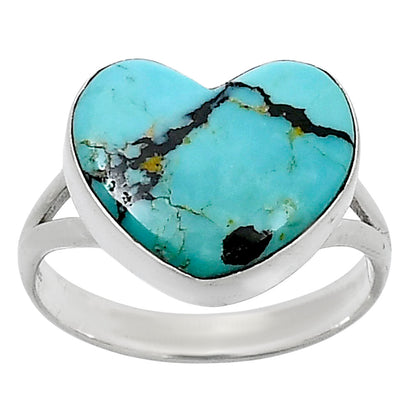 Heart Lucky Charm Tibetan Turquoise Ring size-10 R-1073 SDR248568