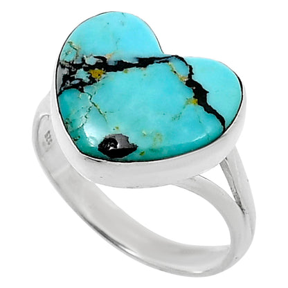 Heart Lucky Charm Tibetan Turquoise Ring size-10 R-1073 SDR248568