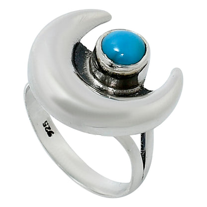 Crescent Moon - Sleeping Beauty Turquoise Ring size-6.5 R-1072 SDR248829
