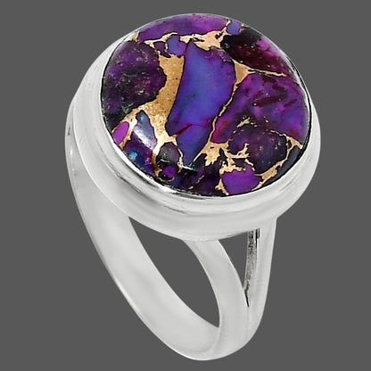 Copper Purple Turquoise - Arizona Ring size-8 R-1008 SDR249009