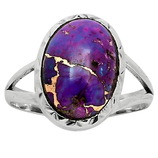 Copper Purple Turquoise - Arizona Ring size-8 R-1074 SDR249077