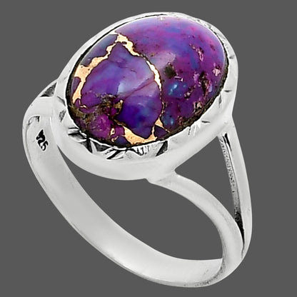 Copper Purple Turquoise - Arizona Ring size-8 R-1074 SDR249077