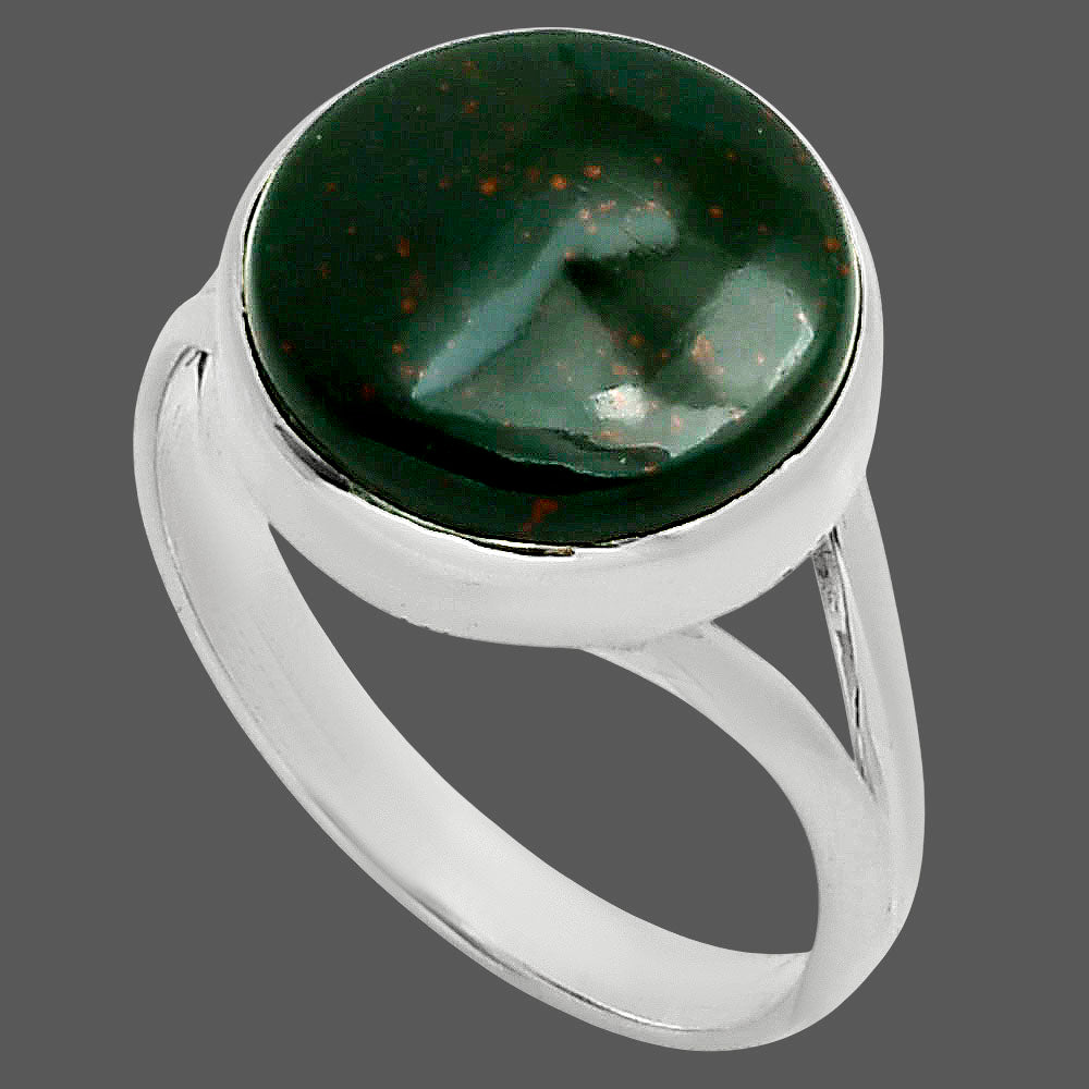 Natural Blood Stone - India Ring size-10 R-1005 SDR249104