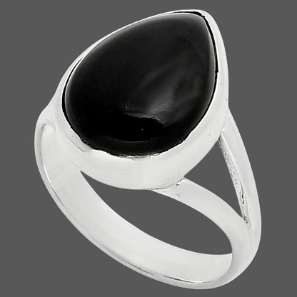 Natural Black Onyx - Brazil Ring size-8 R-1005 SDR249140