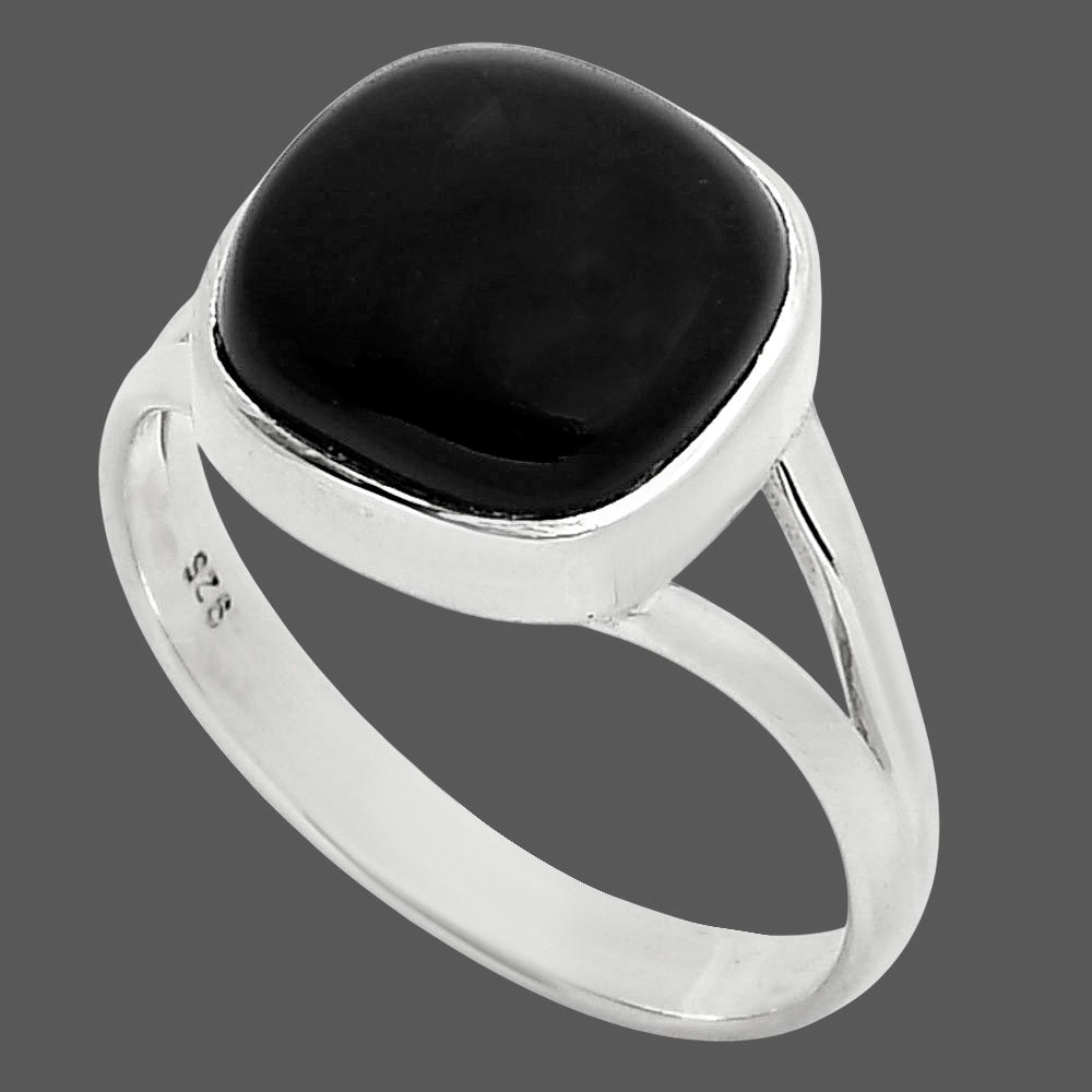 Natural Black Onyx - Brazil Ring size-7 R-1005 SDR249161