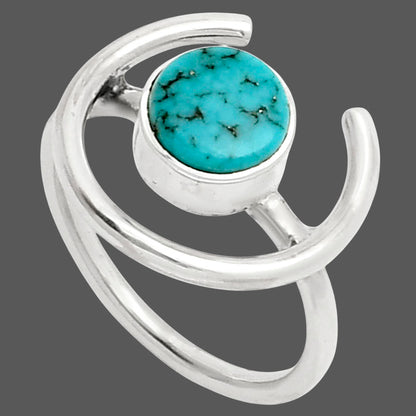 Natural Turquoise Morenci Mine Ring size-6 R-1036 SDR249234