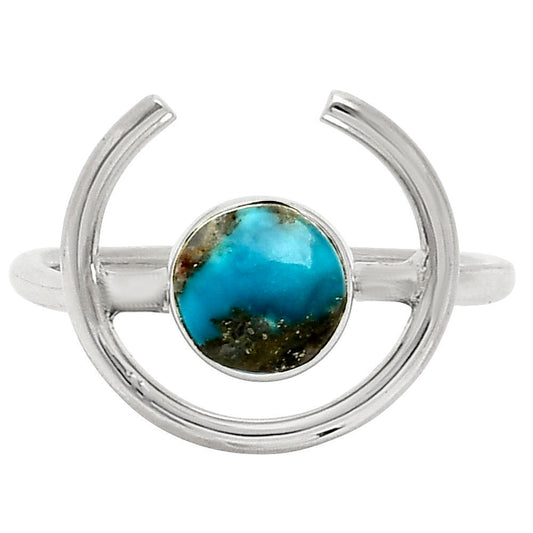 Kingman Turquoise With Pyrite Ring size-7 R-1036 SDR249236