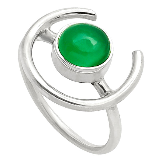 Natural Green Onyx Ring size-7 R-1036 SDR249243