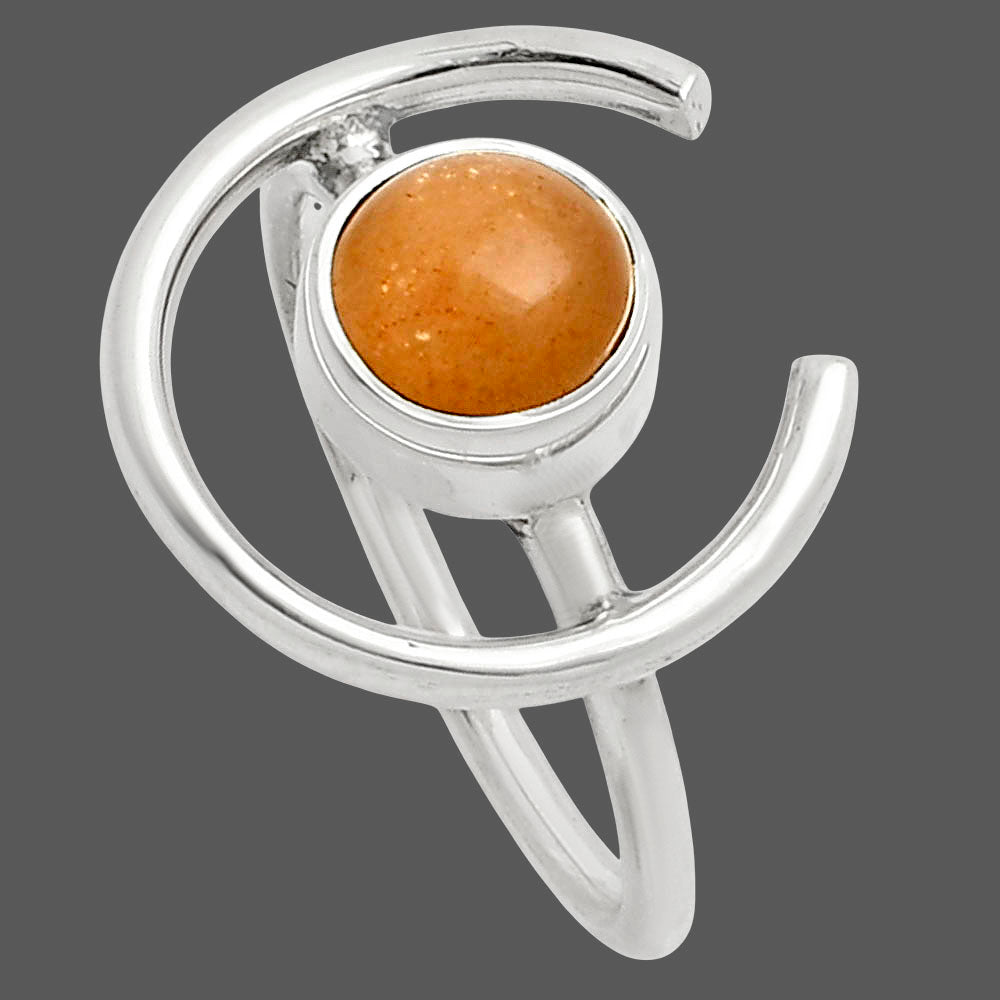 Natural Sunstone - Namibia Ring size-7 R-1036 SDR249245