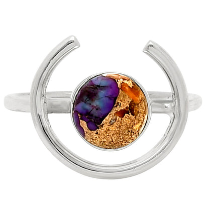 Copper Purple Turquoise - Arizona Ring size-7 R-1036 SDR249252