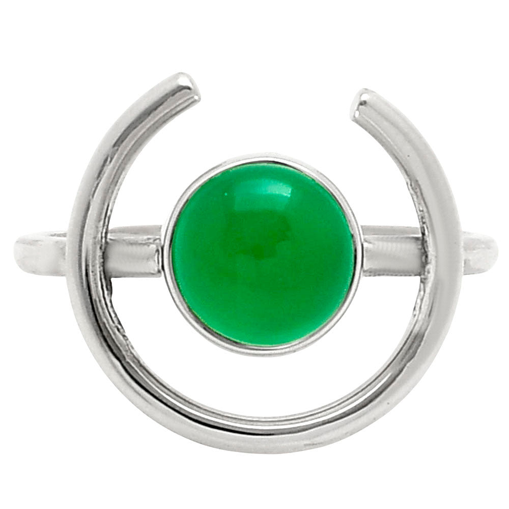 Natural Green Onyx Ring size-9 R-1036 SDR249254