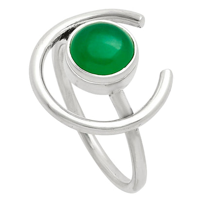 Natural Green Onyx Ring size-8 R-1036 SDR249274