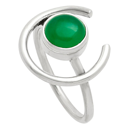 Natural Green Onyx Ring size-8 R-1036 SDR249274