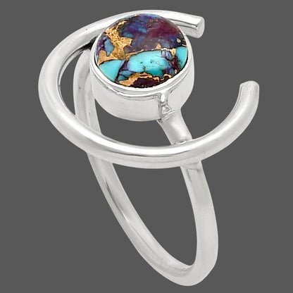 Kingman Purple Dahlia Turquoise Ring size-7 R-1036 SDR249286