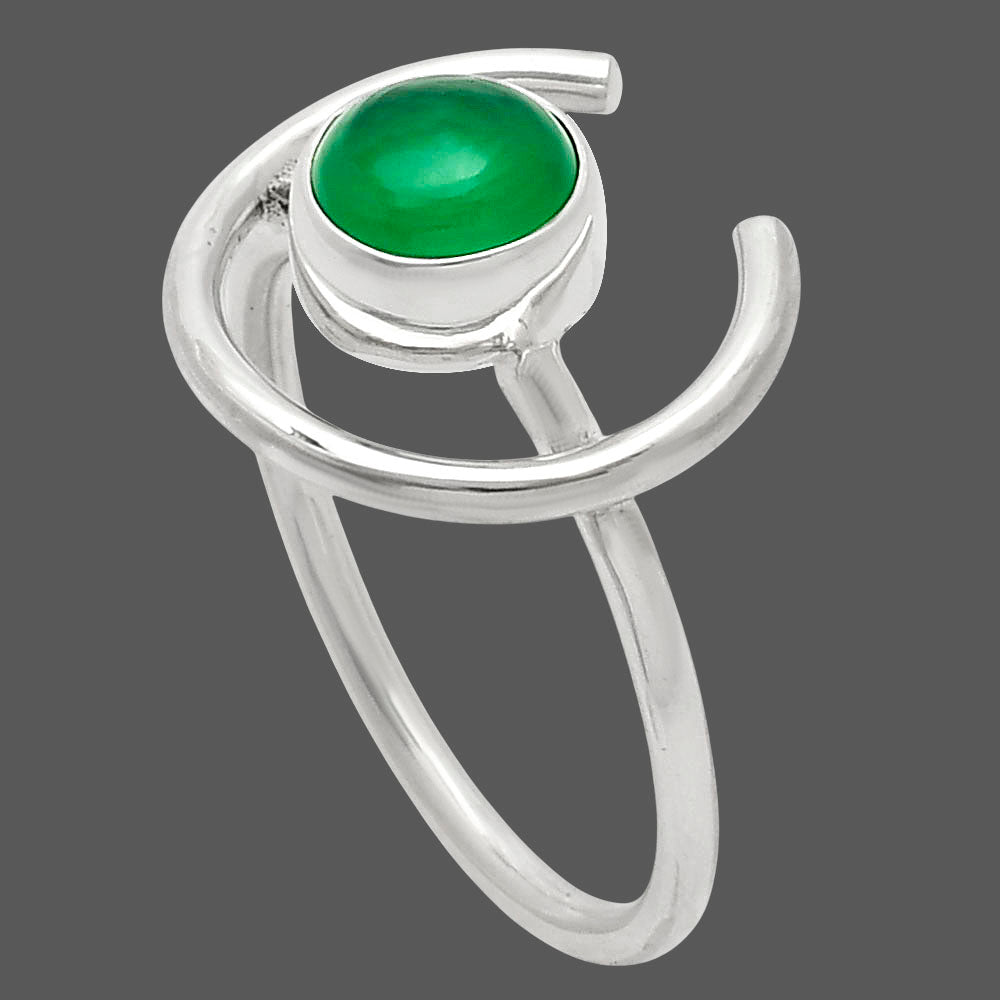 Natural Green Onyx Ring size-9 R-1036 SDR249290