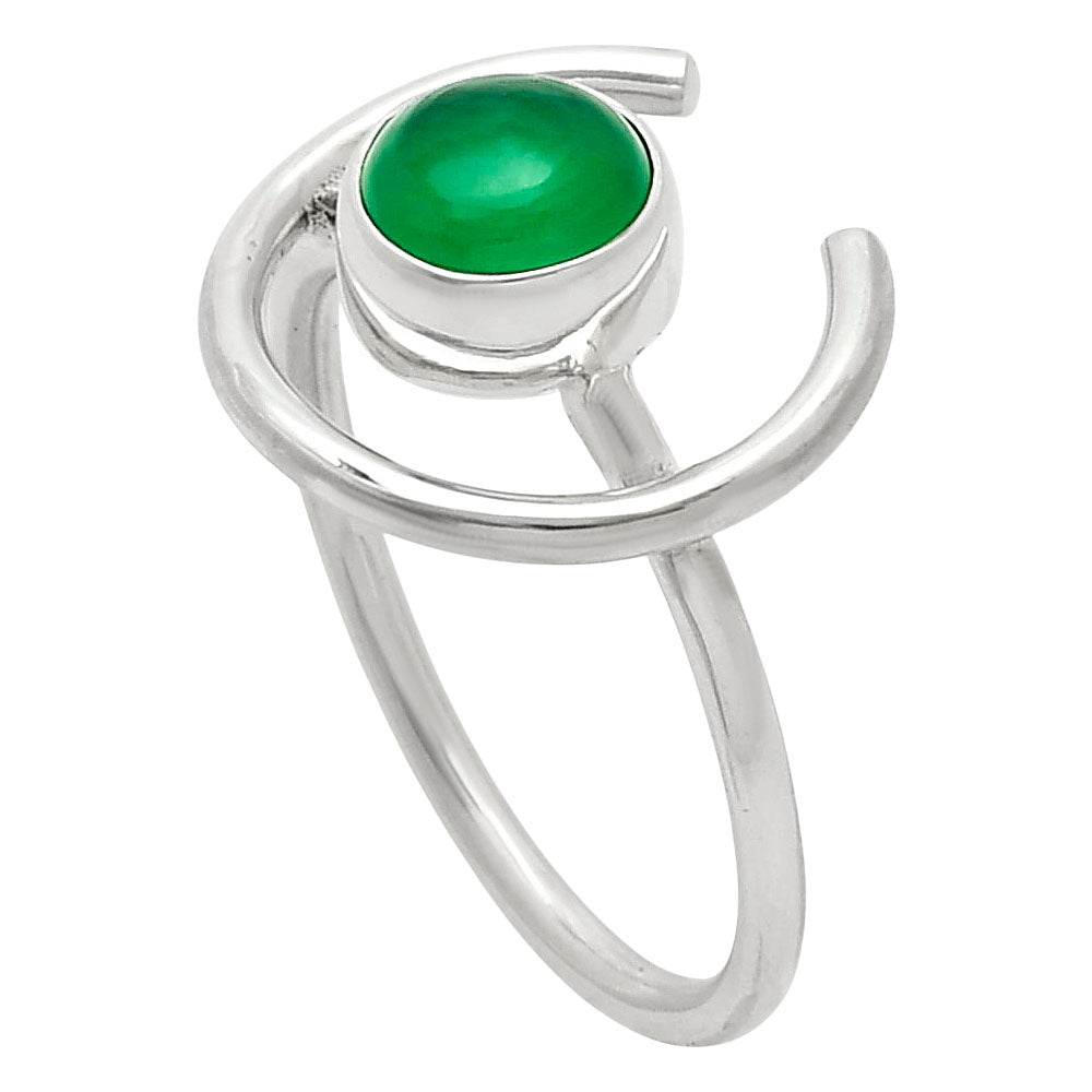 Natural Green Onyx Ring size-9 R-1036 SDR249290