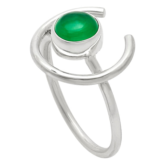 Natural Green Onyx Ring size-9 R-1036 SDR249290