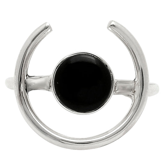 Natural Black Onyx - Brazil Ring size-6 R-1036 SDR249307
