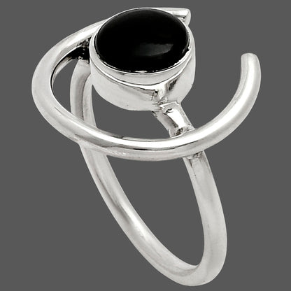 Natural Black Onyx - Brazil Ring size-6 R-1036 SDR249307