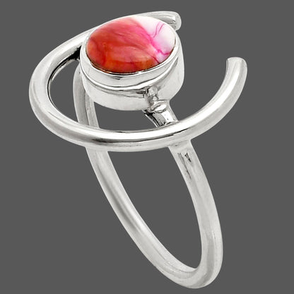 Kingman Orange Dahlia Turquoise Ring size-7 R-1036 SDR249308