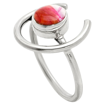 Kingman Orange Dahlia Turquoise Ring size-7 R-1036 SDR249308