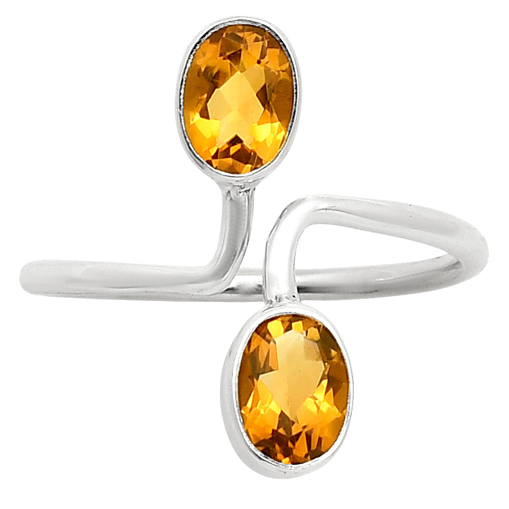 Adjustable - Natural Citrine Ring size-8 R-1587 SDR249357