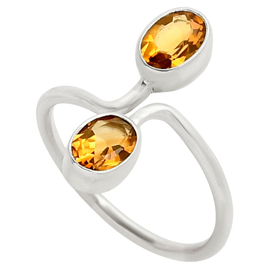 Adjustable - Natural Citrine Ring size-8 R-1587 SDR249357