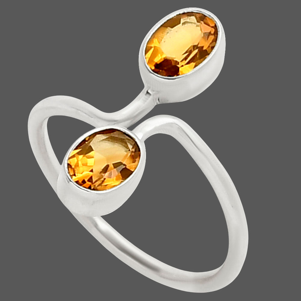 Adjustable - Natural Citrine Ring size-6 R-1587 SDR249359