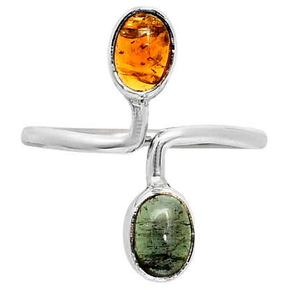 Adjustable Natural Multi Tourmaline Ring size-7 R-1587 SDR249379