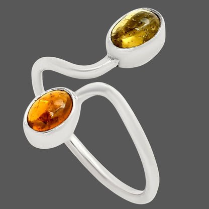 Adjustable Natural Multi Tourmaline Ring size-9 R-1587 SDR249380