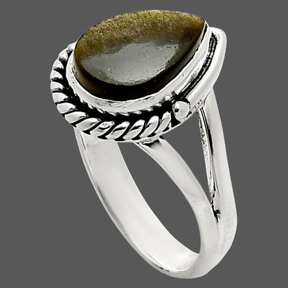 Natural Silver Obsidian Ring size-7 R-1153 SDR249722