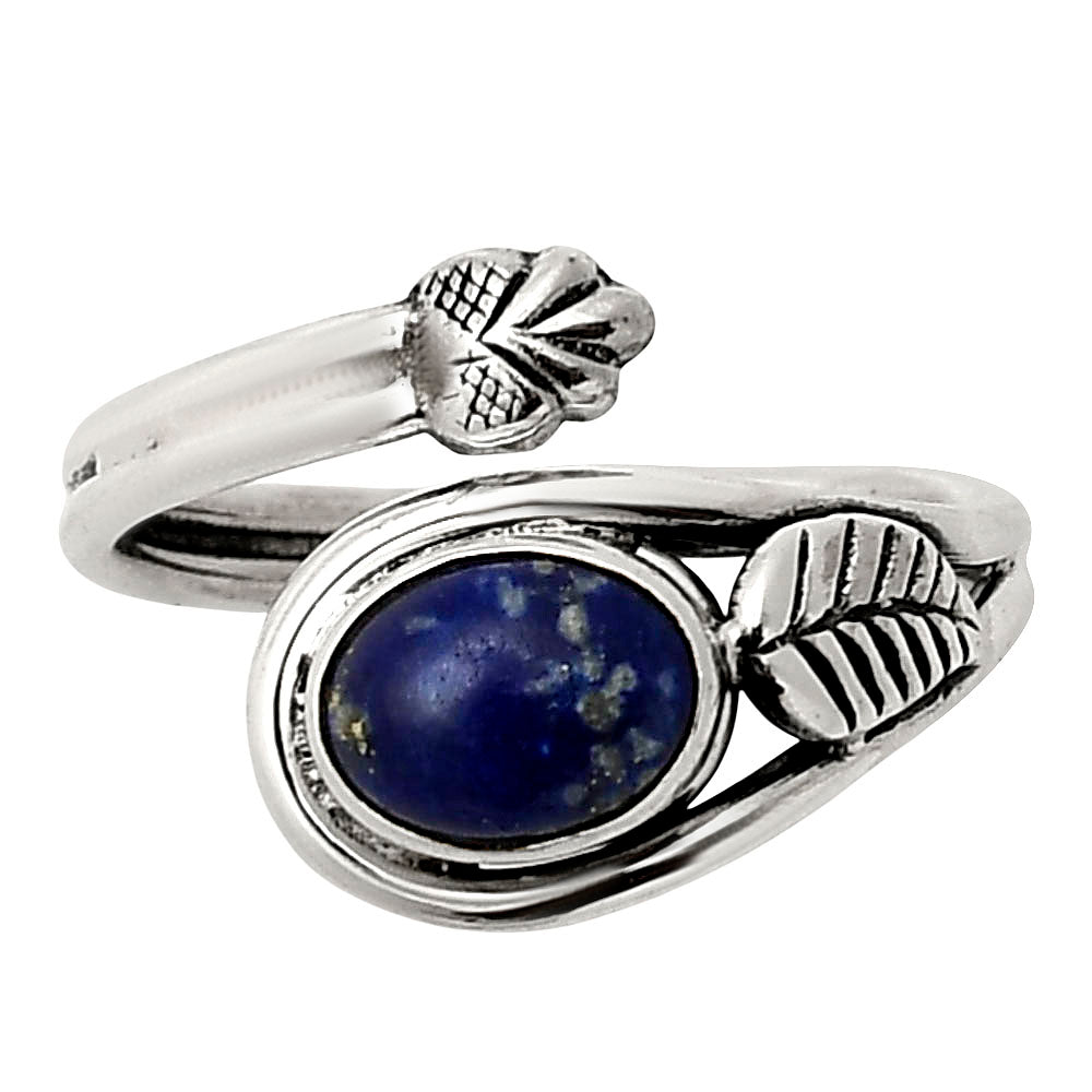 Adjustable - Natural Lapis Lazuli Ring size-7 R-1276 SDR249733