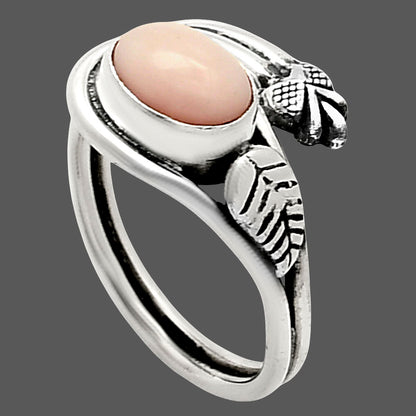 Adjustable - Pink Opal - Australia Ring size-7 R-1276 SDR249754