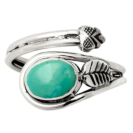 Adjustable Sleeping Beauty Turquoise Ring size-8 R-1276 SDR249755