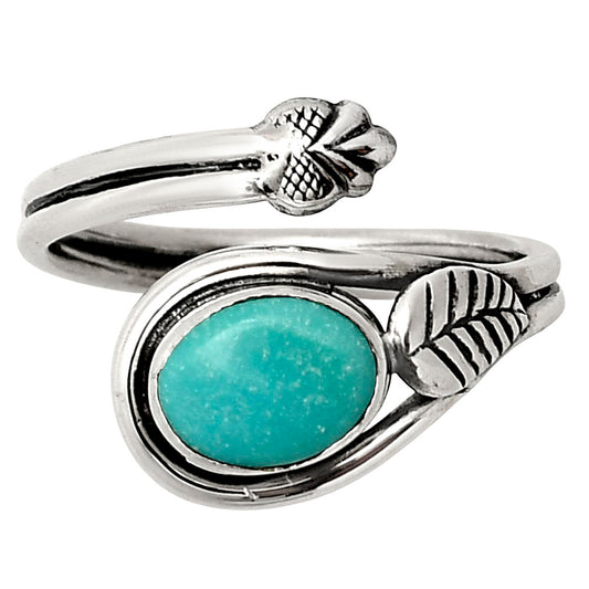Adjustable Sleeping Beauty Turquoise Ring size-7 R-1276 SDR249759