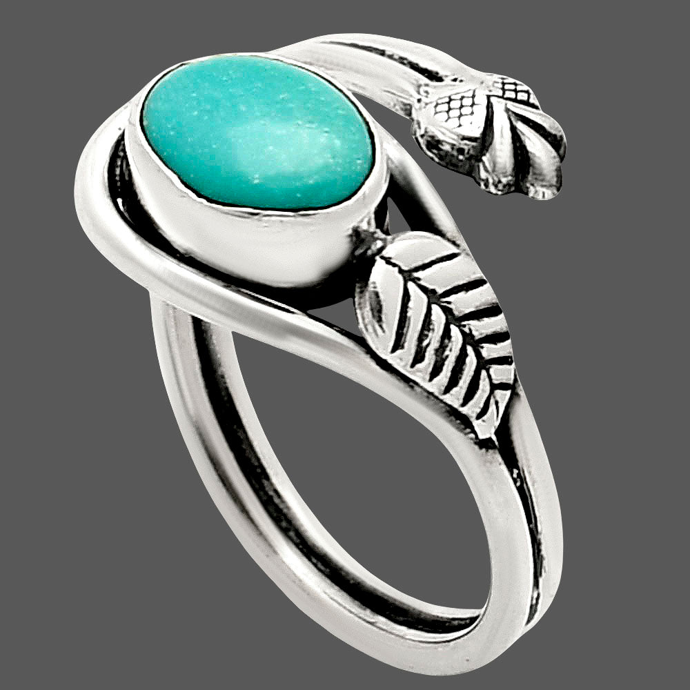 Adjustable Sleeping Beauty Turquoise Ring size-7 R-1276 SDR249759