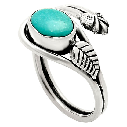 Adjustable Sleeping Beauty Turquoise Ring size-7 R-1276 SDR249759