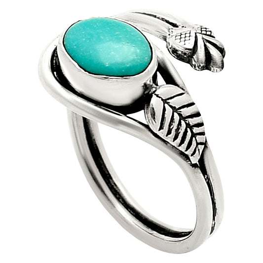 Adjustable Sleeping Beauty Turquoise Ring size-7 R-1276 SDR249759