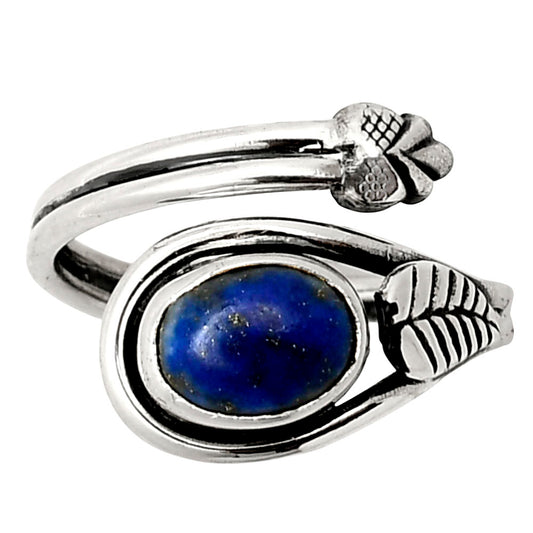 Adjustable - Natural Lapis Lazuli Ring size-6 R-1276 SDR249773