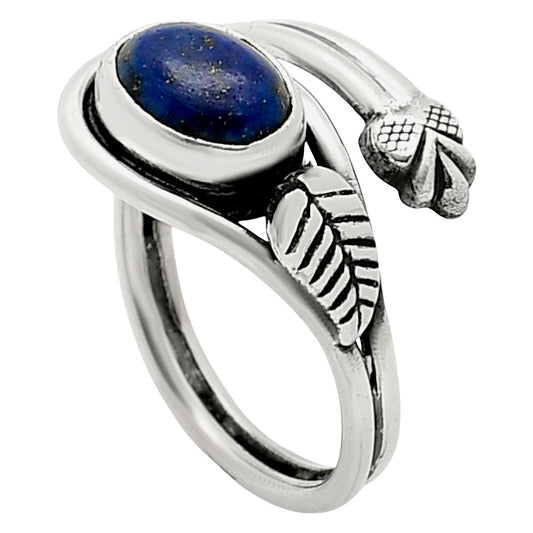 Adjustable - Natural Lapis Lazuli Ring size-6 R-1276 SDR249773