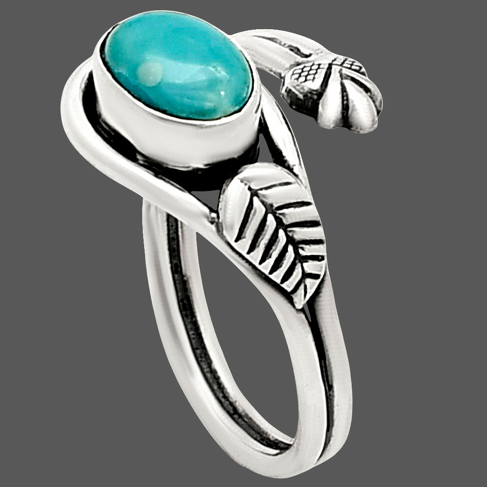 Adjustable Sleeping Beauty Turquoise Ring size-8 R-1276 SDR249798