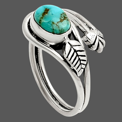 Natural Turquoise Morenci Mine Ring size-8 R-1276 SDR249832