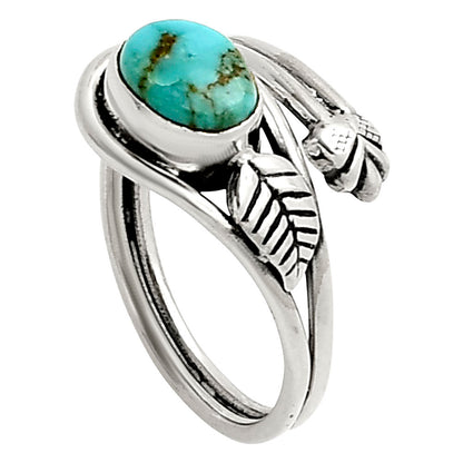 Natural Turquoise Morenci Mine Ring size-8 R-1276 SDR249832