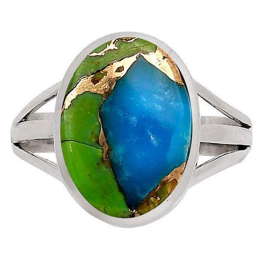 Blue Turquoise In Green Mohave Ring size-7 R-1006 SDR250020
